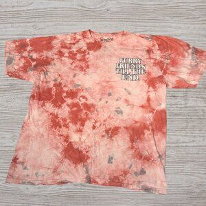 Assholes Live Forever Tie Dye Graphic Tee XL Pink Red Streetwear Shirt Skeleton